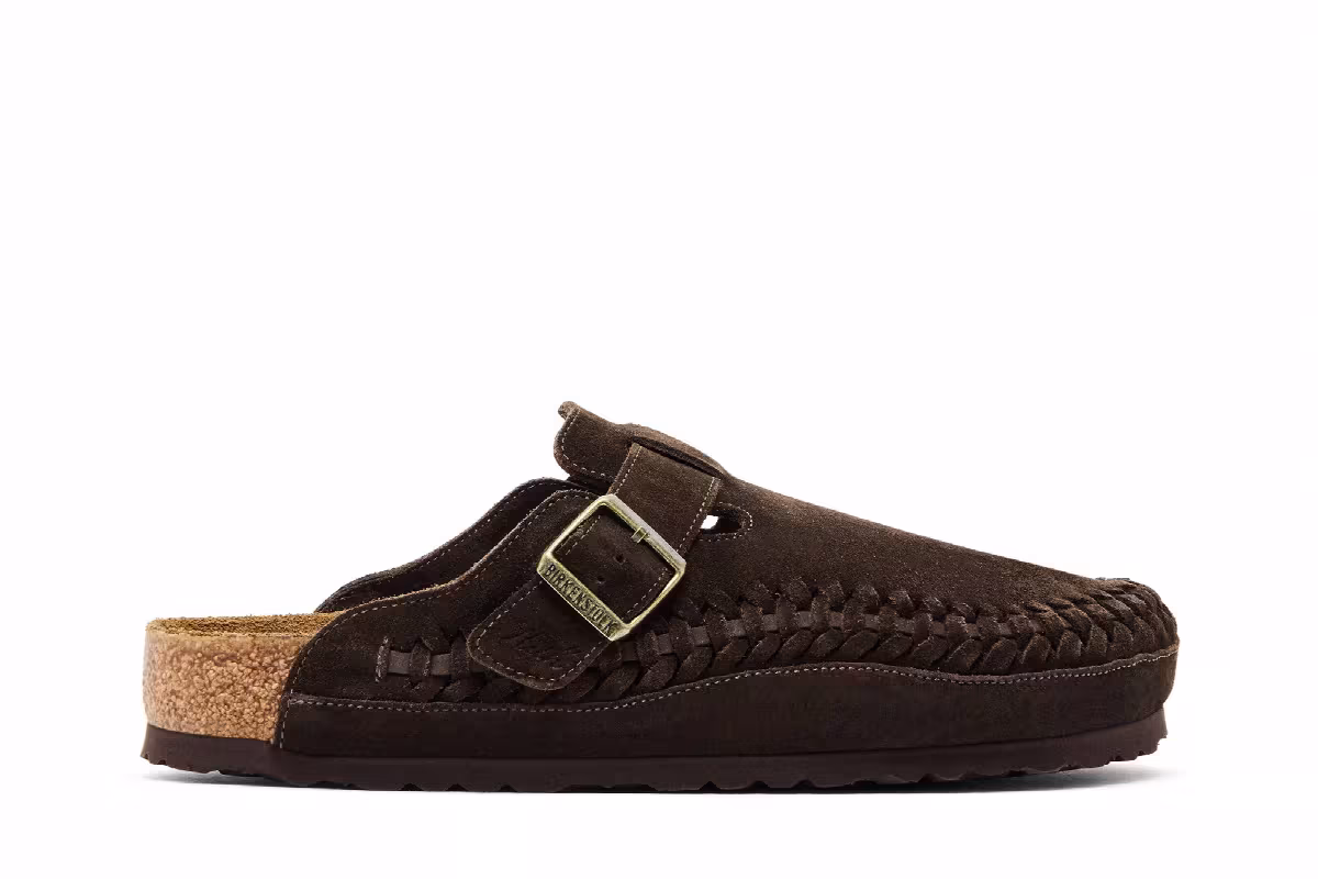 Kith x Birkenstock Boston Braided Mocca, view 2