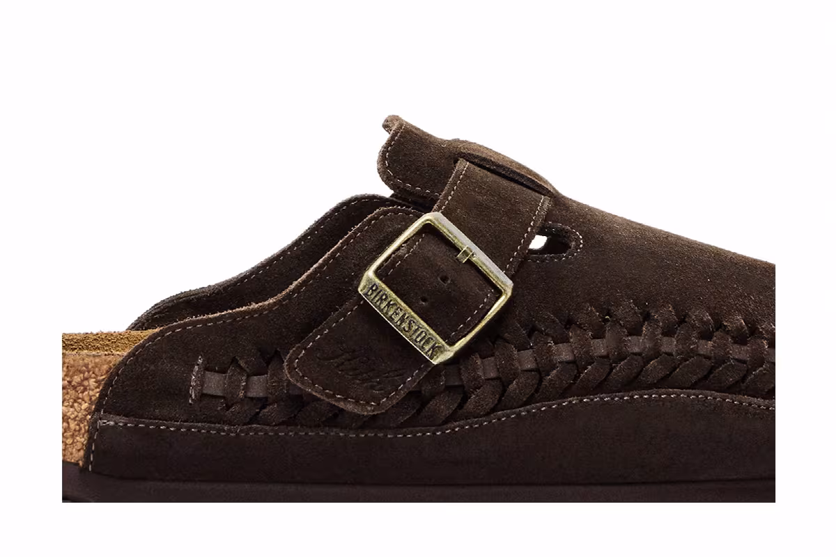 Kith x Birkenstock Boston Braided Mocca, view 3