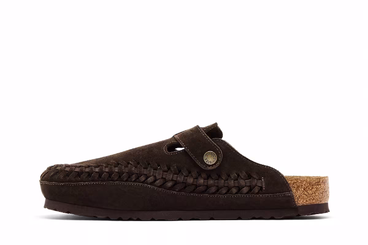 Kith x Birkenstock Boston Braided Mocca, view 4
