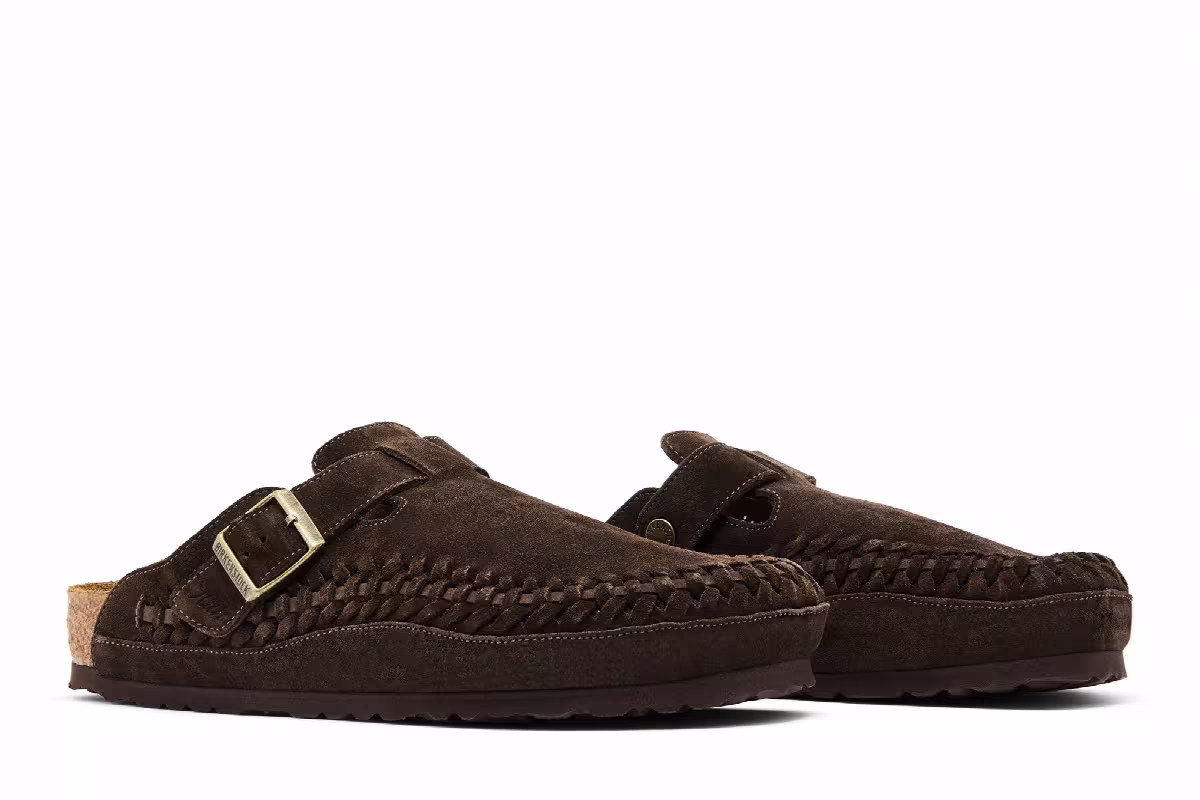Kith x Birkenstock Boston Braided Mocca, view 9