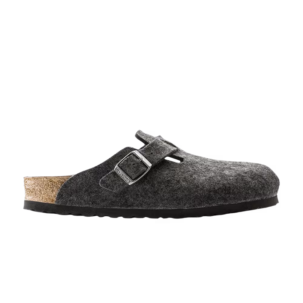 Birkenstock Boston Wool Sandal Anthracite