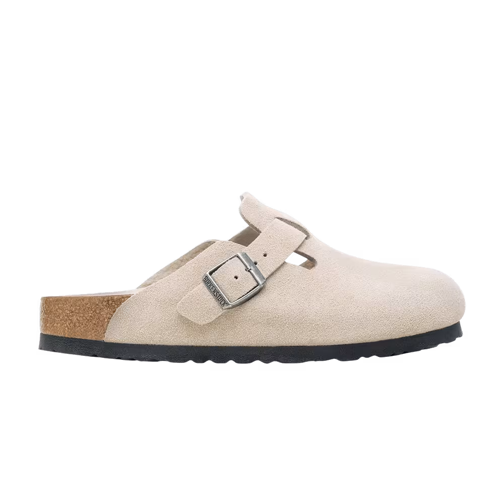 Birkenstock Boston Soft Footbed Suede Oyster