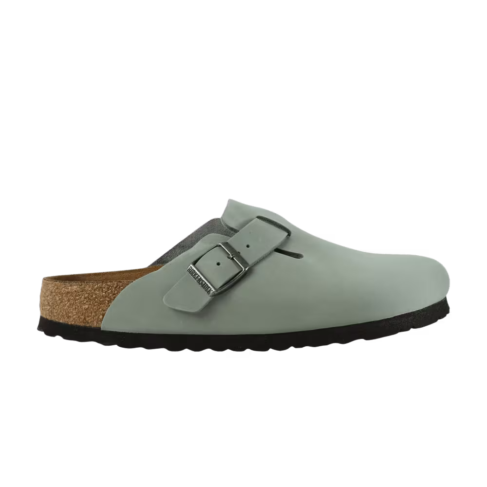 Birkenstock Boston Oiled Leather Narrow Sandal Pure Sage