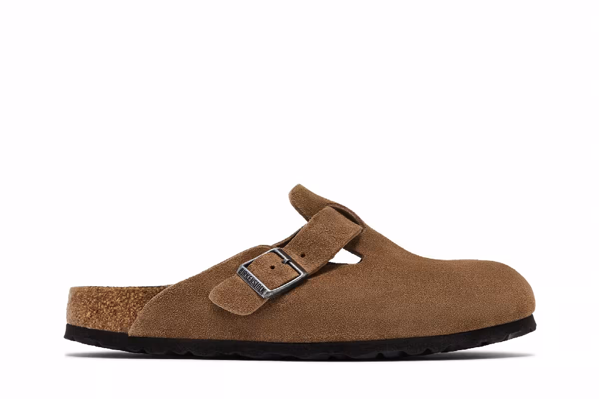 Birkenstock Boston Soft Footbed Sandal Dark Tea, view 2