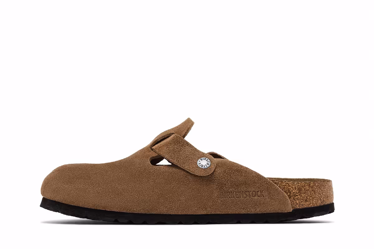 Birkenstock Boston Soft Footbed Sandal Dark Tea, view 4