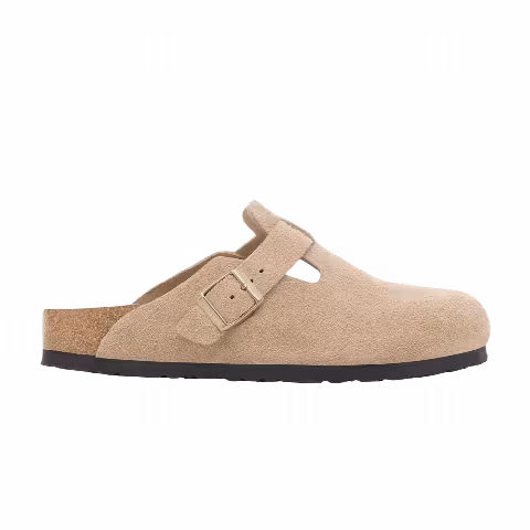 Birkenstock Boston Soft Footbed Suede Narrow 'Sandcastle'
