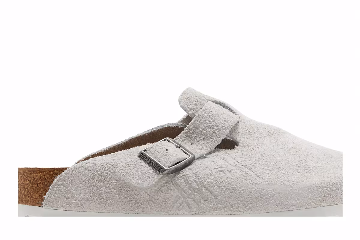 Stussy x Birkenstock Boston Shaggy Bone, view 3