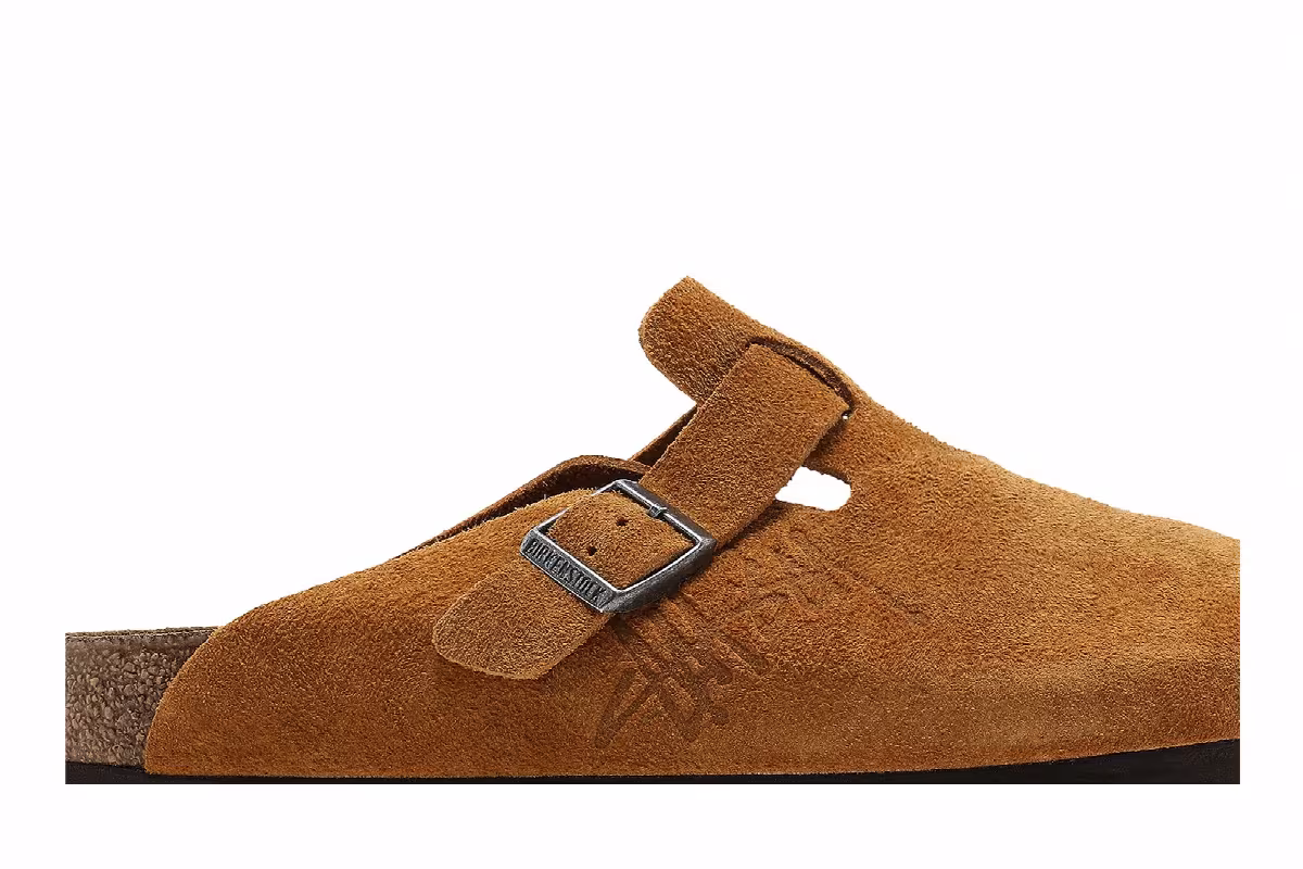 Stussy x Birkenstock Boston Shaggy Caramel, view 3