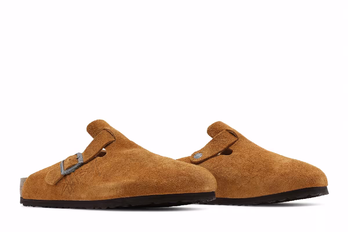 Stussy x Birkenstock Boston Shaggy Caramel, view 9