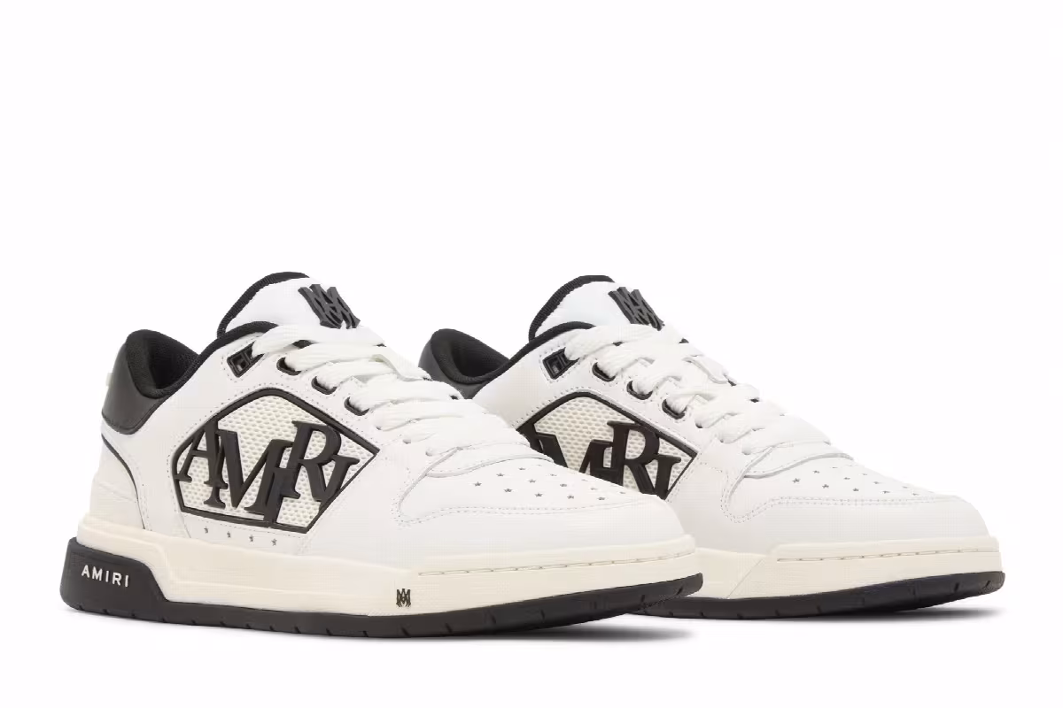 Amiri Classic Low White Black, view 9