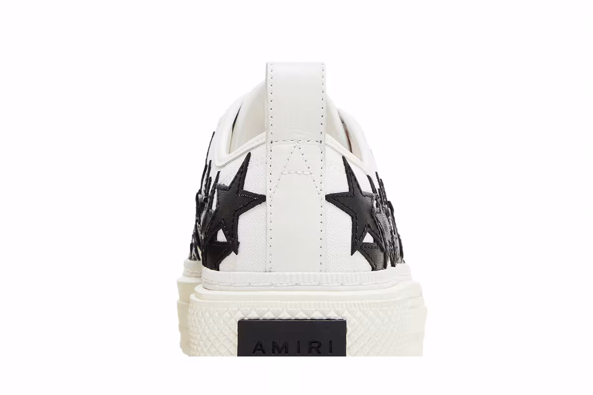Amiri Women's Stars Court Low White Black, view 8