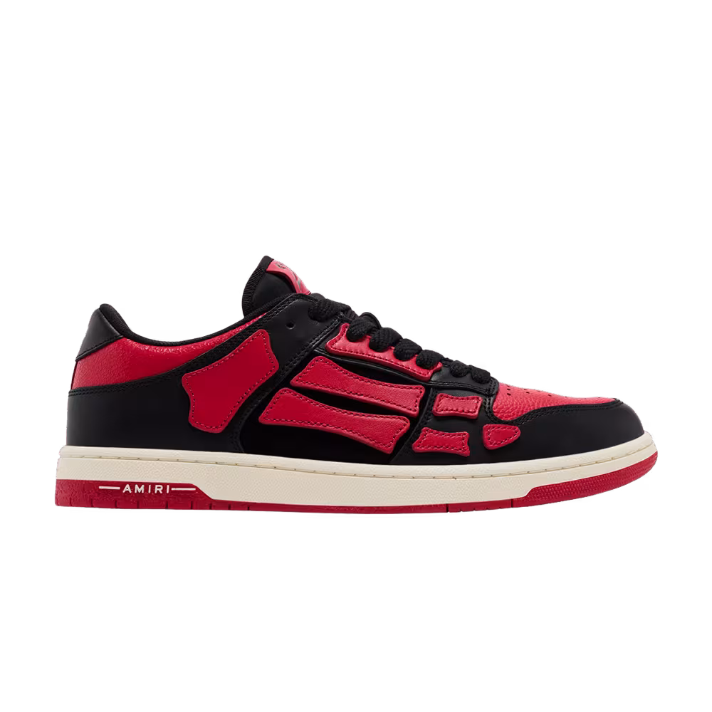 Amiri Skel Top Low Black Varsity Red