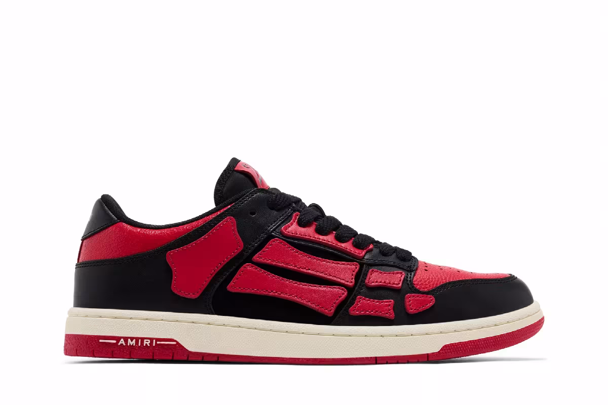 Amiri Skel Top Low Black Varsity Red, view 2