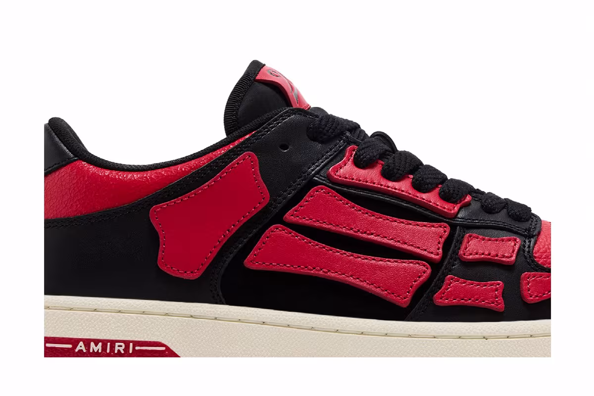 Amiri Skel Top Low Black Varsity Red, view 3
