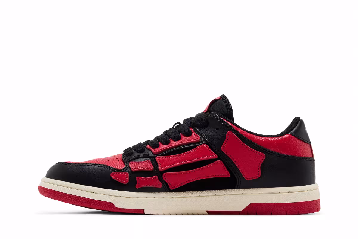 Amiri Skel Top Low Black Varsity Red, view 4