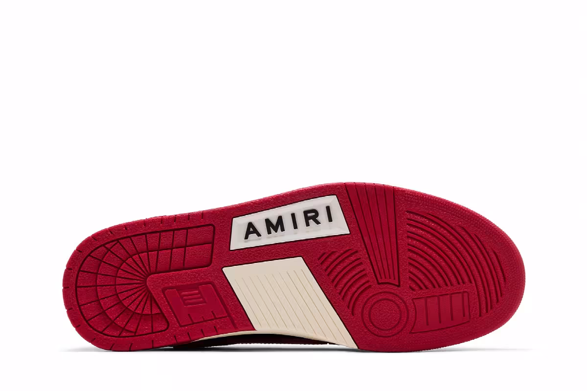 Amiri Skel Top Low Black Varsity Red, view 5