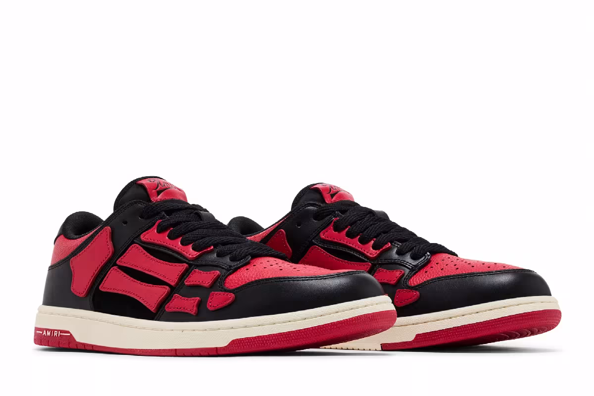 Amiri Skel Top Low Black Varsity Red, view 9