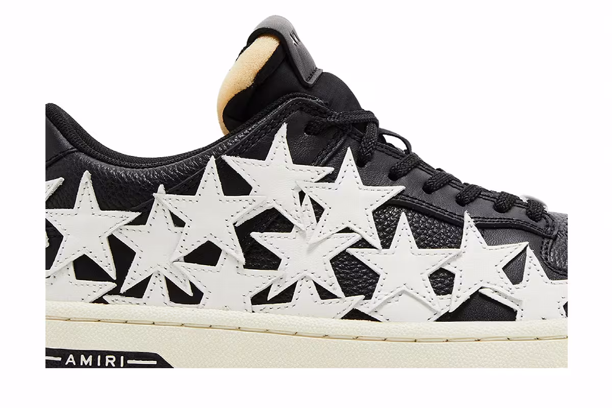 Amiri Stars Low Black White, view 3