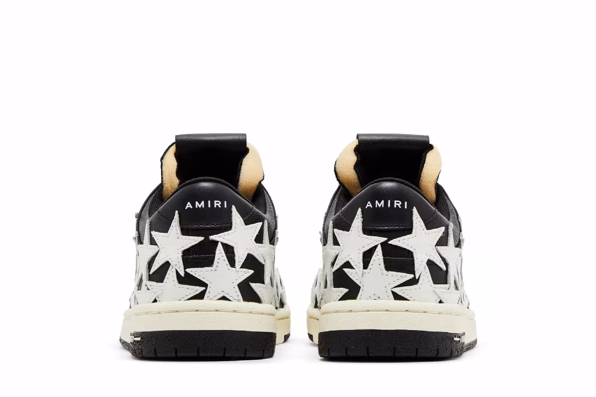 Amiri Stars Low Black White, view 7