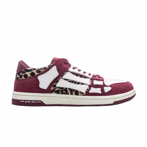 Amiri Skel Top Low 'Burgundy Leopard'