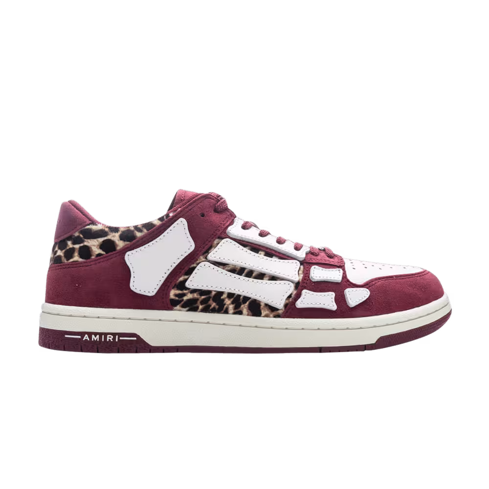 Amiri Skel Top Low Burgundy Leopard
