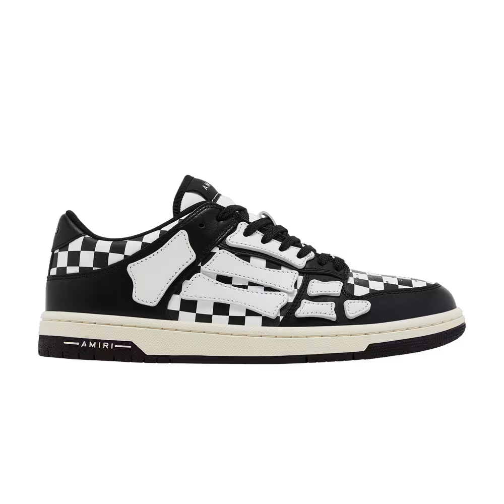 Amiri Skel Top Low Checkered - Black White