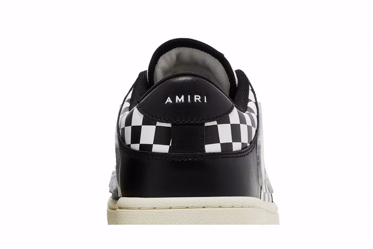 Amiri Skel Top Low Checkered - Black White, view 8