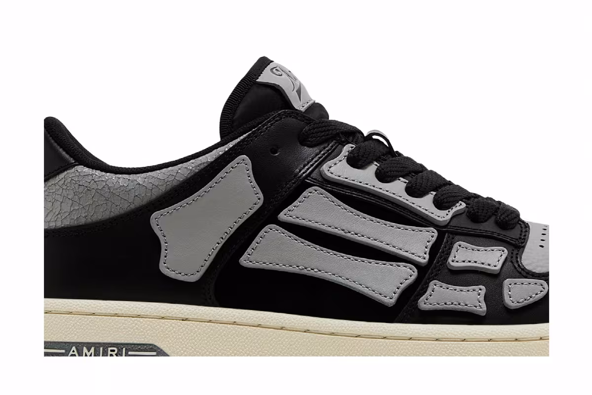 Amiri Skel Top Low Black Grey, view 3