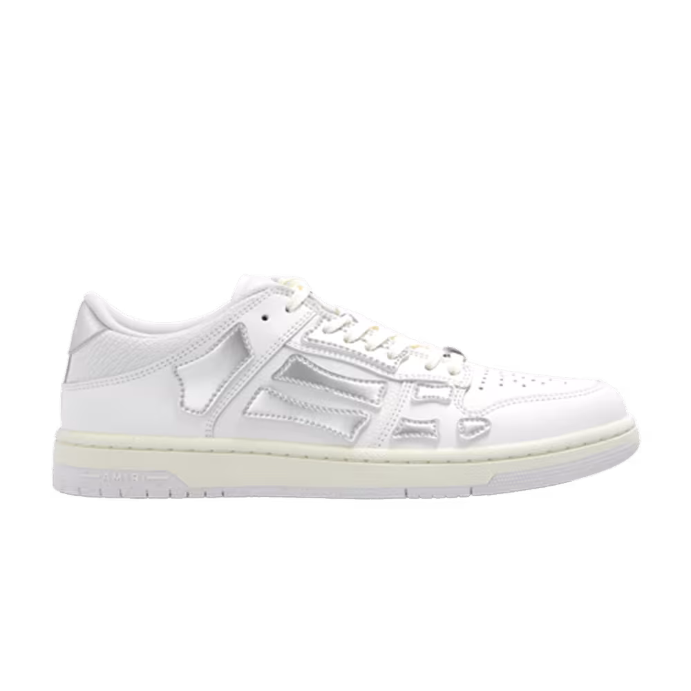 Amiri Women's Skel Top Low Metallic - White Silver