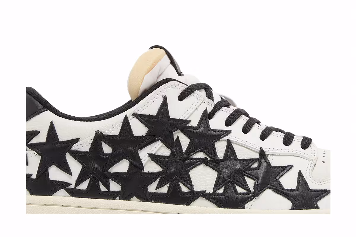 Amiri Stars Low White Black, view 3
