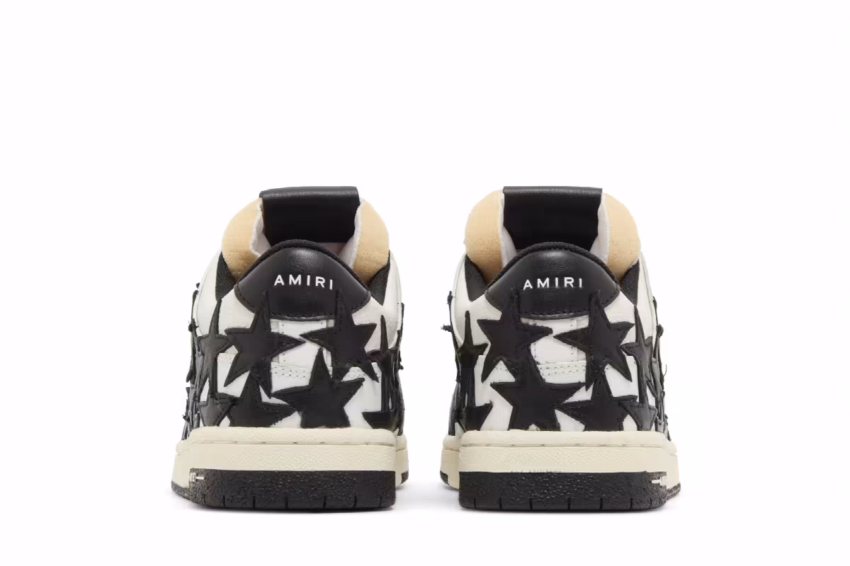 Amiri Stars Low White Black, view 7