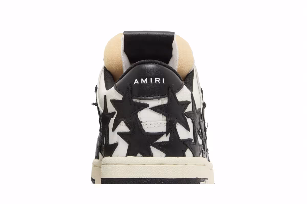 Amiri Stars Low White Black, view 8