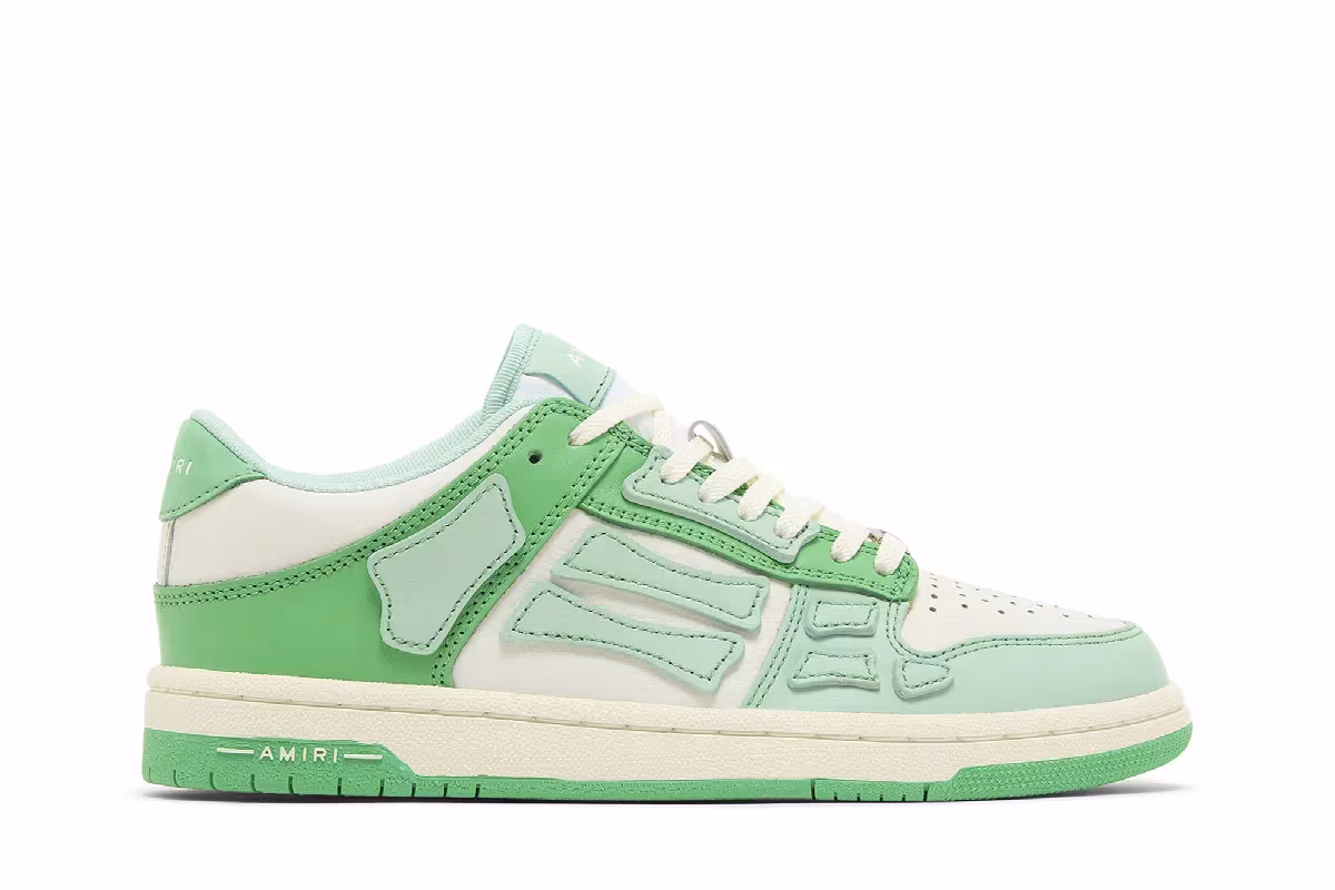 Amiri Women's Skel Top Low Green Cream, view 2