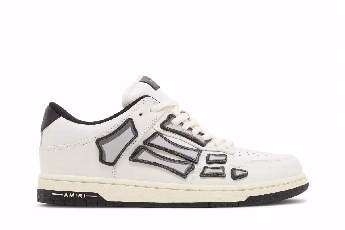 Amiri Skel Top Low Chunky - White Black, view 2