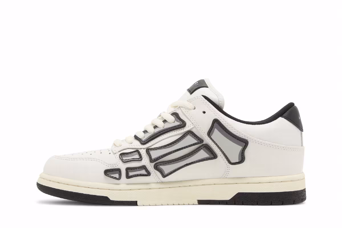 Amiri Skel Top Low Chunky - White Black, view 4