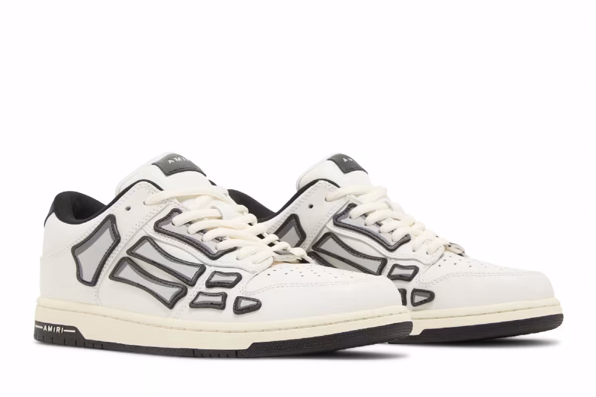 Amiri Skel Top Low Chunky - White Black, view 9