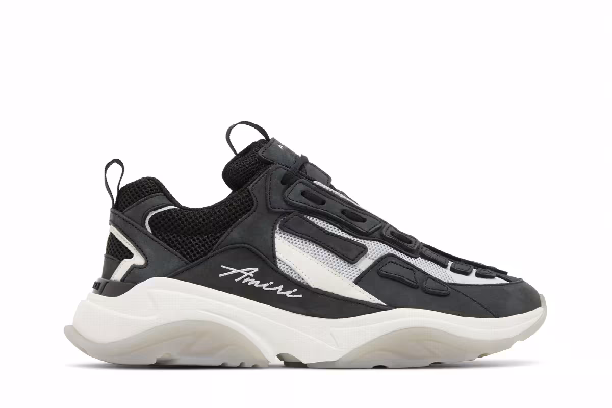 Amiri Bone Runner Black White, view 2