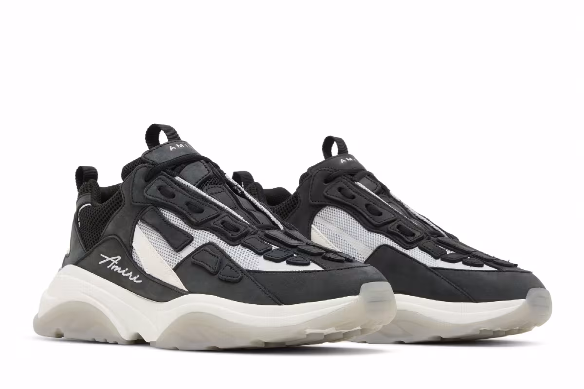Amiri Bone Runner Black White, view 9