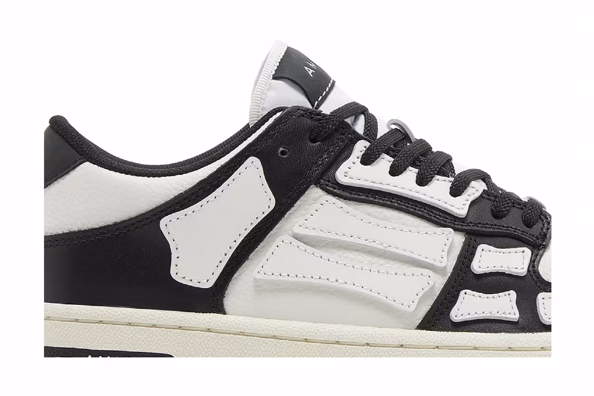 Amiri Women's Skel Top Low Black White - White Bones 2023, view 3