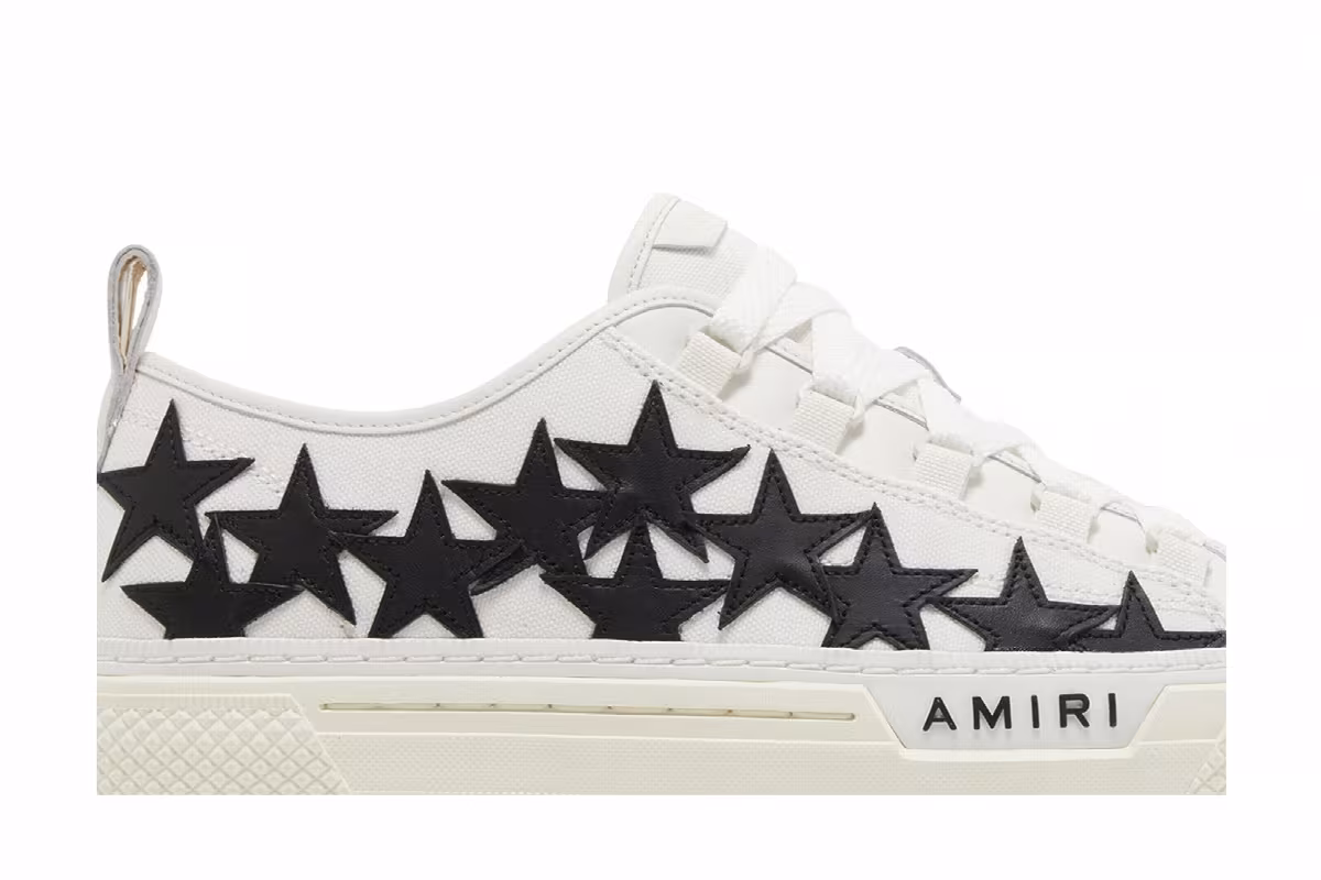 Amiri Stars Court Low White Black 2023, view 3