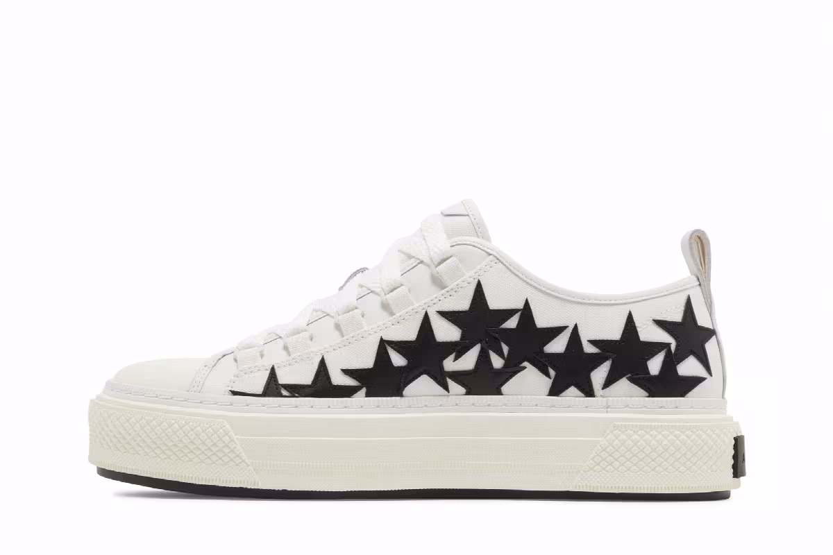 Amiri Stars Court Low White Black 2023, view 4