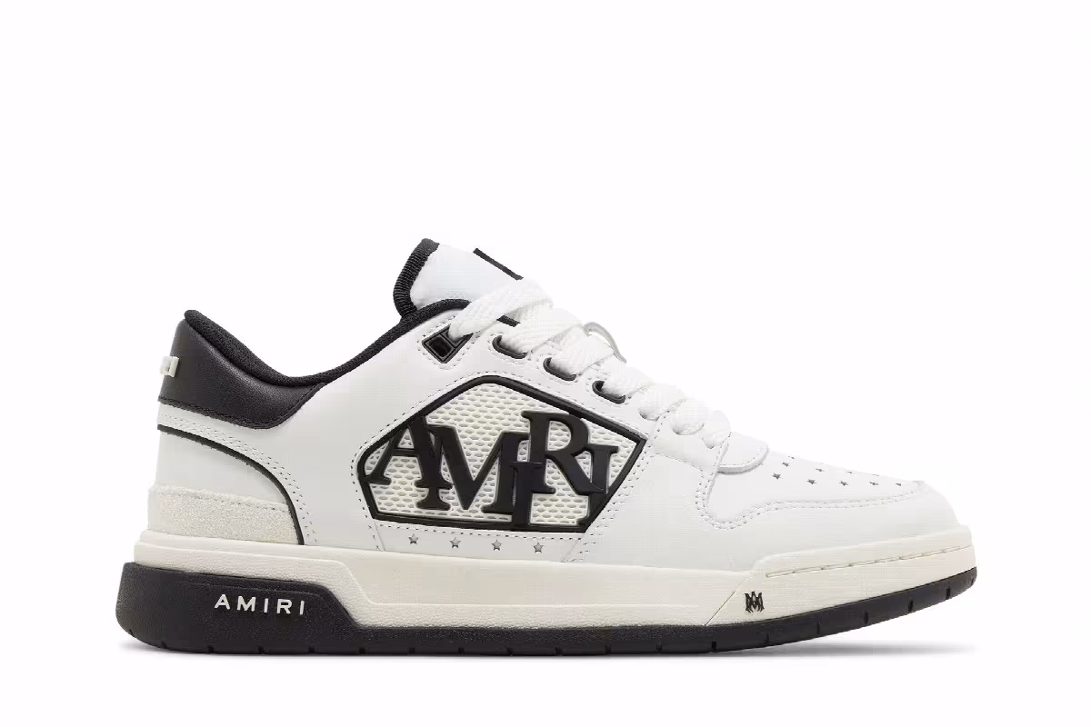 Amiri Women's Classic Low White Black, view 2