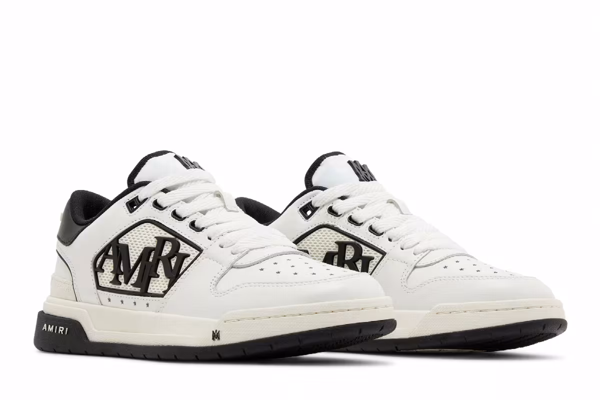 Amiri Women's Classic Low White Black, view 9