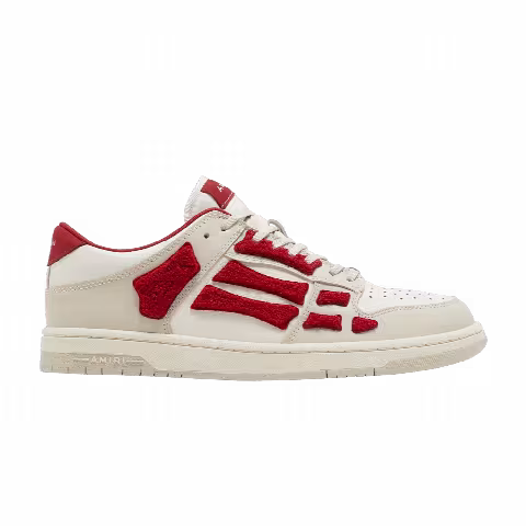 Amiri Skel Top Low 'White Red Chenille'