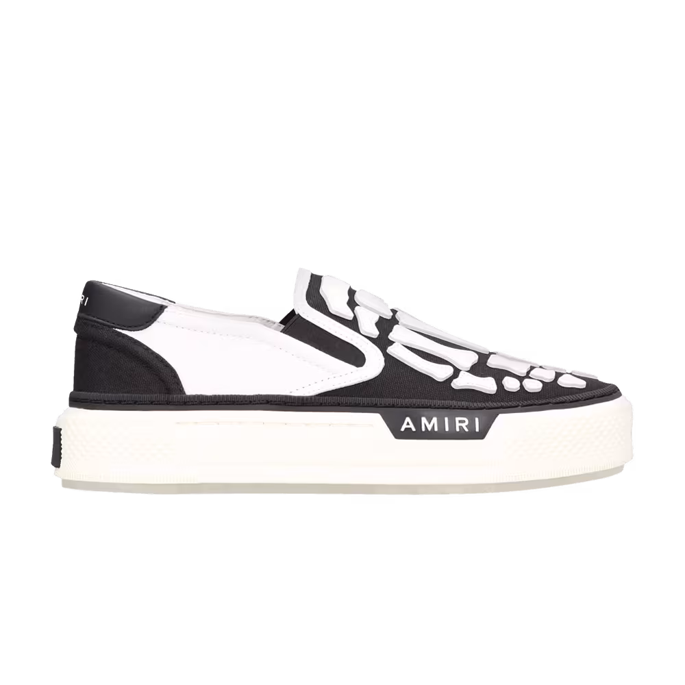 Amiri Women's Skel Top Slip-On Black White