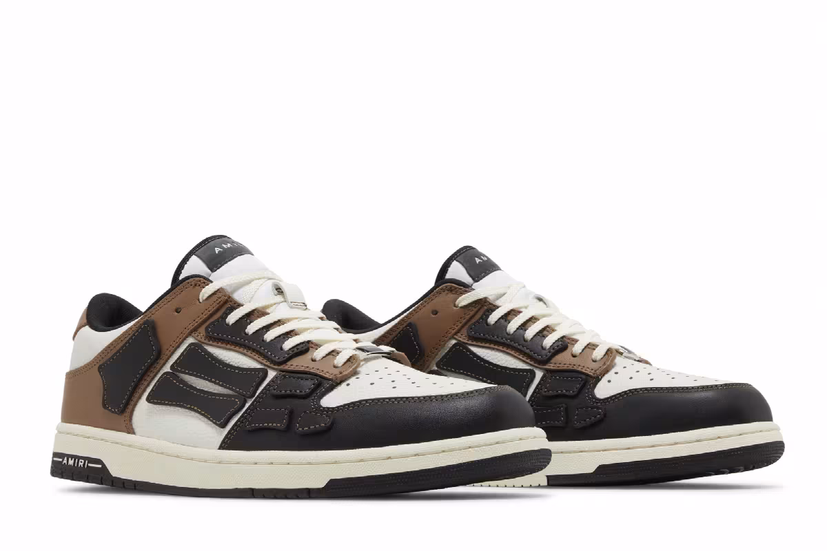 Amiri Skel Top Low Black Brown, view 9