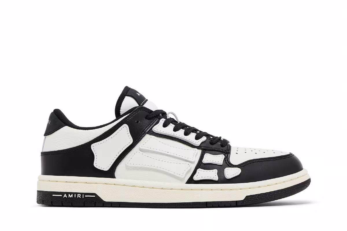 Amiri Skel Top Low Black White 2023, view 2