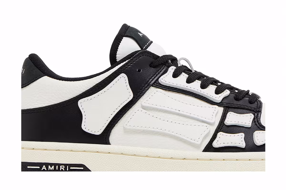 Amiri Skel Top Low Black White 2023, view 3