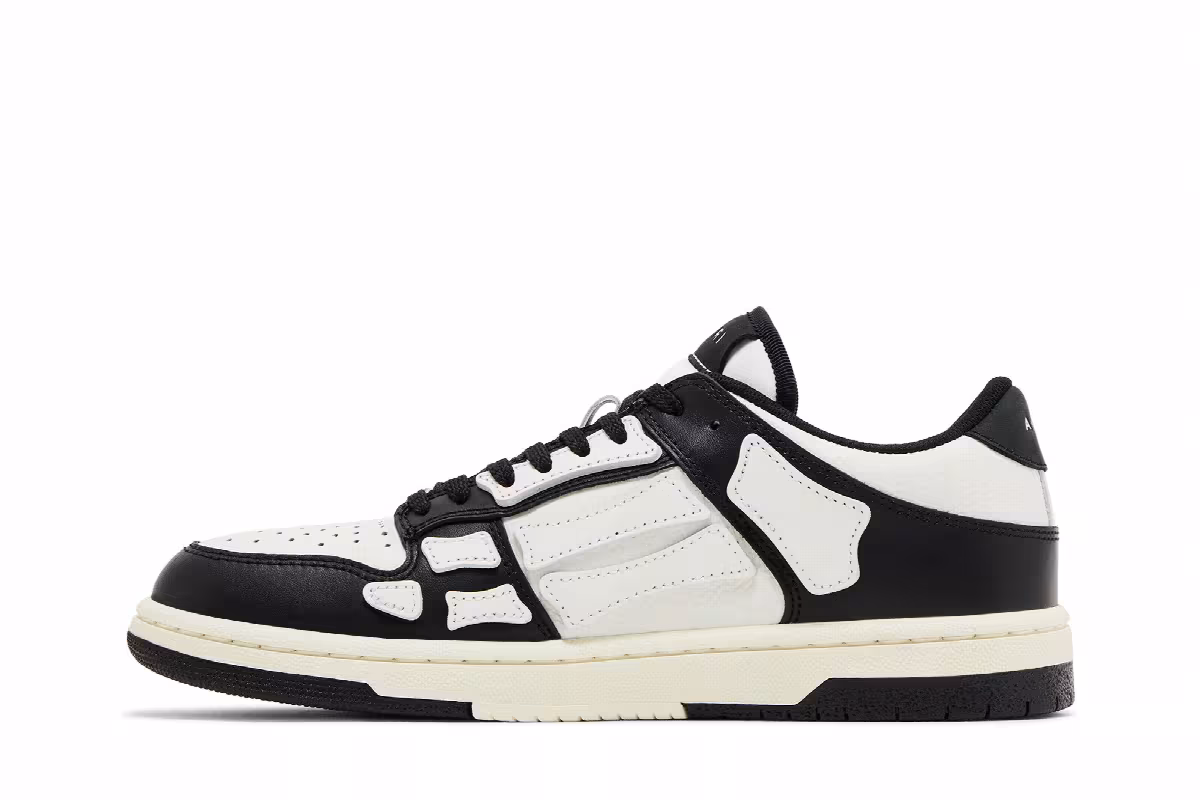 Amiri Skel Top Low Black White 2023, view 4