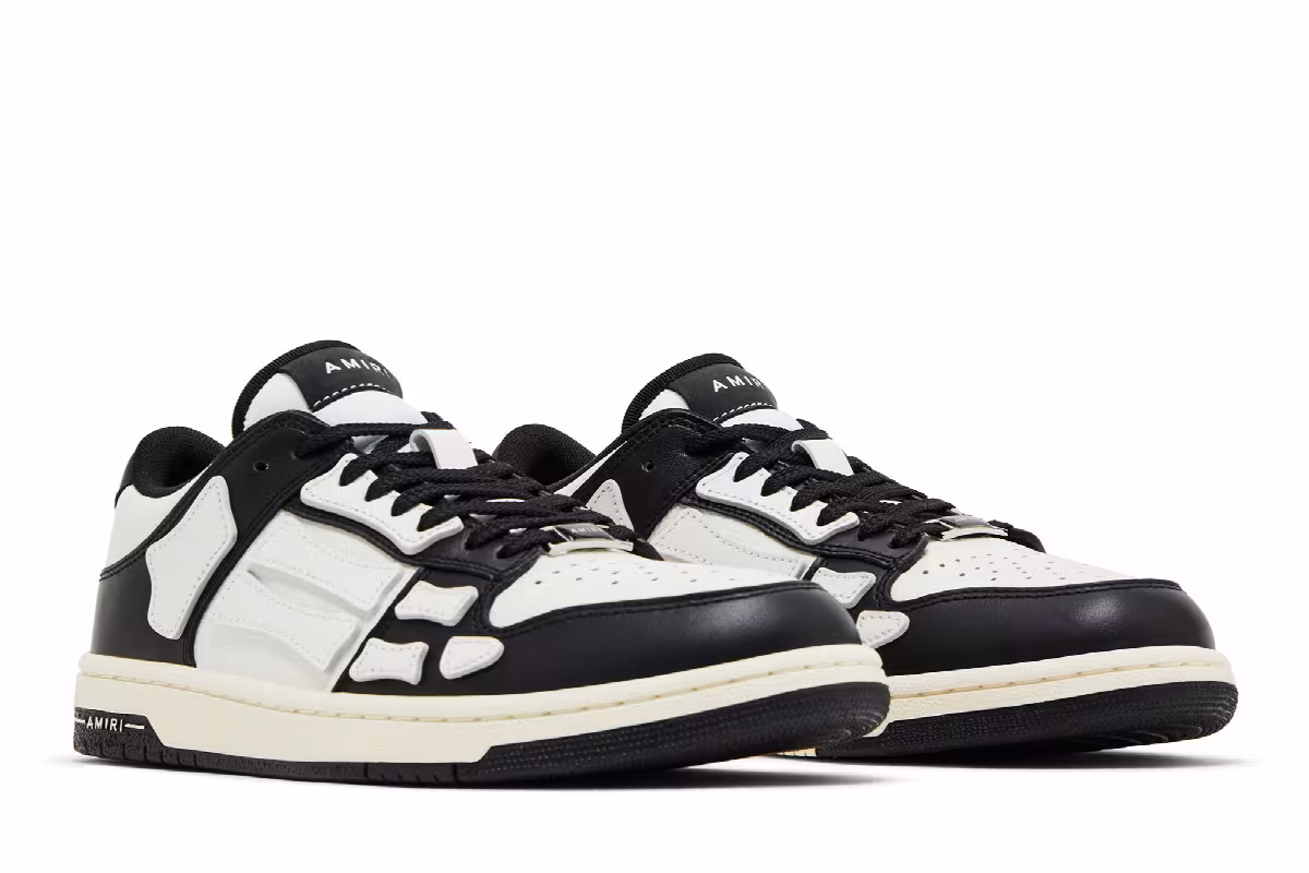 Amiri Skel Top Low Black White 2023, view 9
